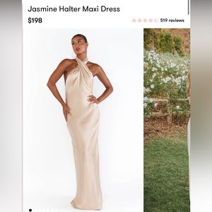 show me your mumu bridesmaid dressChampagne medium5’10”perfect length with heels